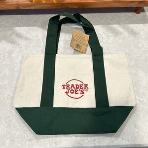 NWT Trader Joe's Mini Green Tote Bag